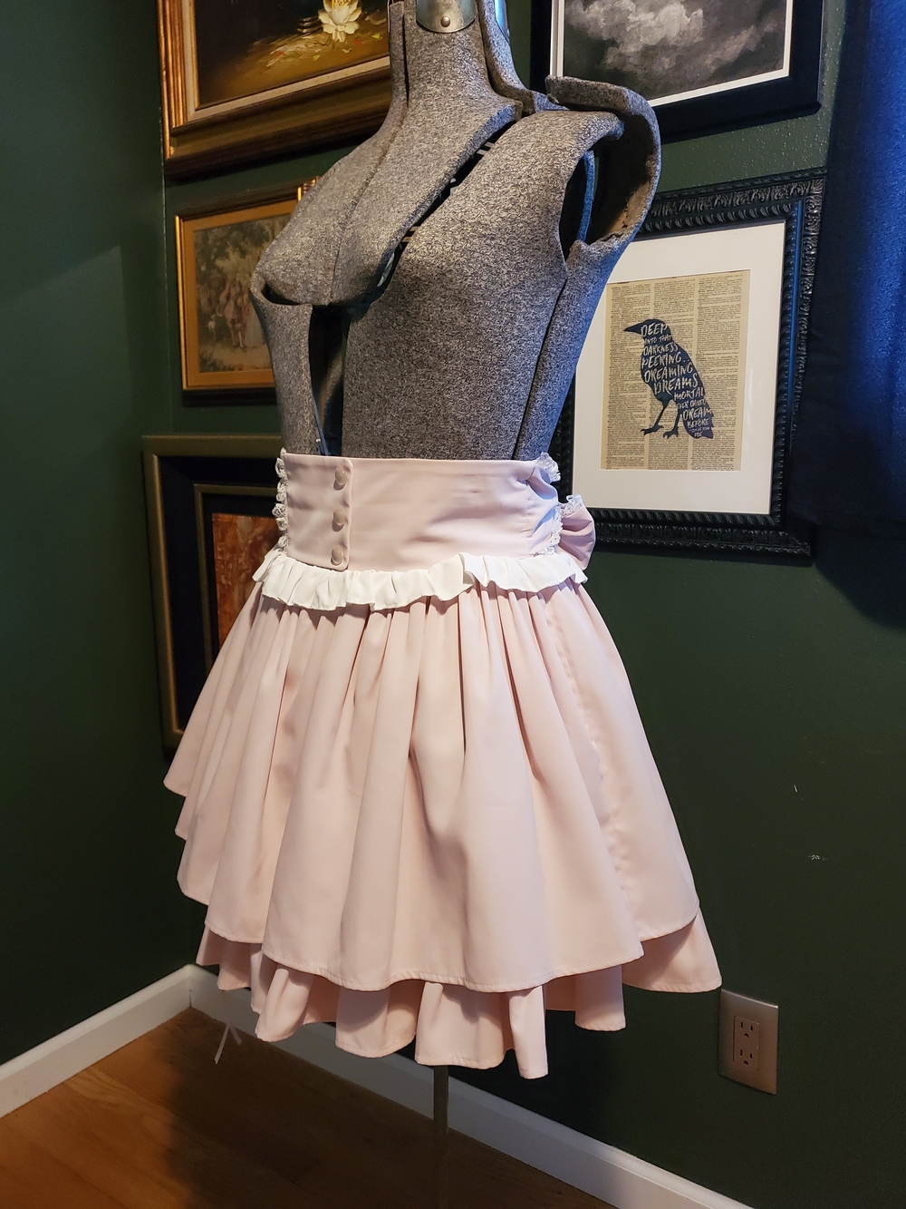 Pink and White Lace-Trim Jirai Kei Lolita set - Picture 5 of 10